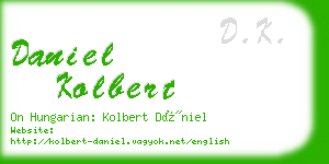 daniel kolbert business card